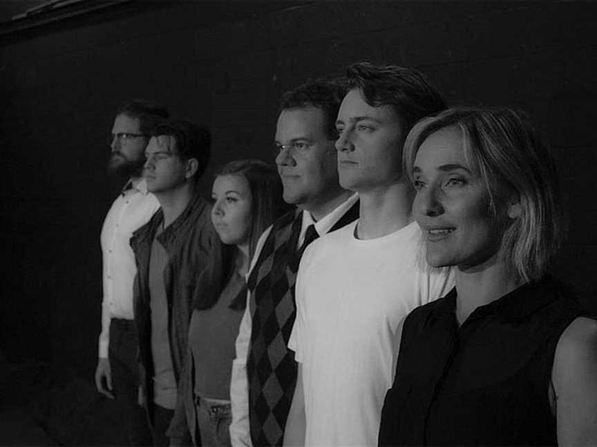 Mitchell Lawrence, left, Oliver Clare, Georgia McGivern, Daniel Burton, Lincoln Tapping and Elethea Sartorelli are appearing in the musical Next to Normal.
