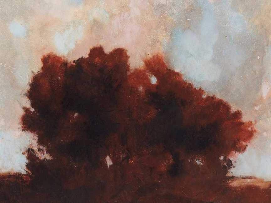 Merrick Belyea, Tree on a Hill, Nanga Brook Road I, 2019, oil on board, 51 x 61cm