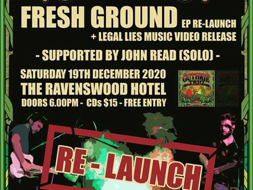 Guthrie Trio "Fresh Ground" EP ReLaunch, Events in Ravenswood