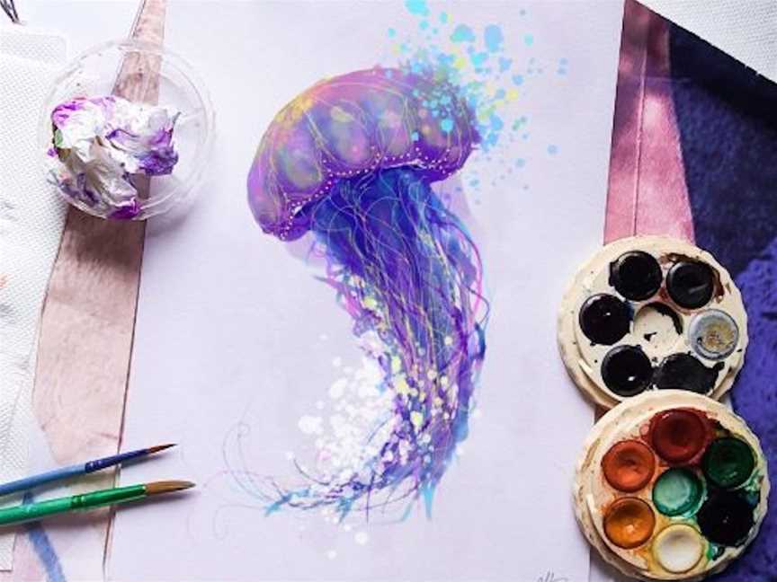 Watercolour Jellyfish with 'Otto Creative', Events in Scarborough