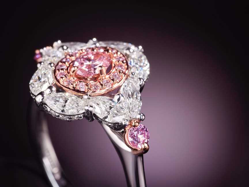 Avalon, one of the exquisite creations featuring Argyle Pink Diamonds