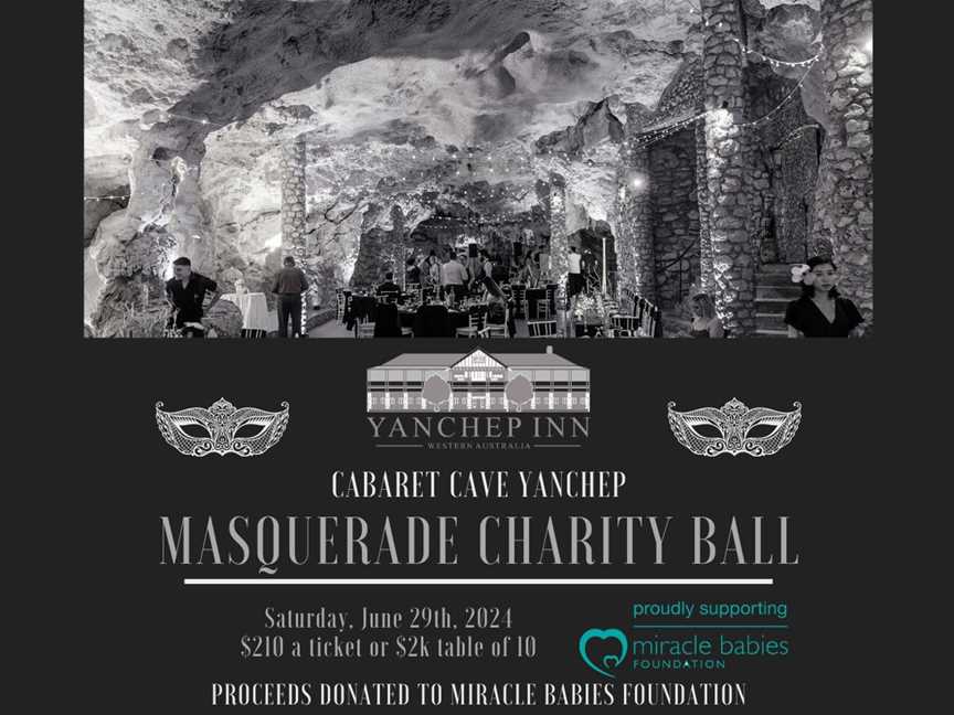 Masquerade charity ball Yanchep cabaret cave, Events in Yanchep