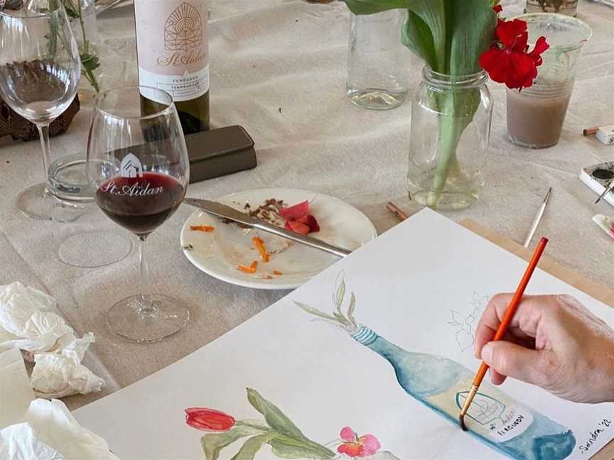 Wine and Watercolours at St Aidan Wines
