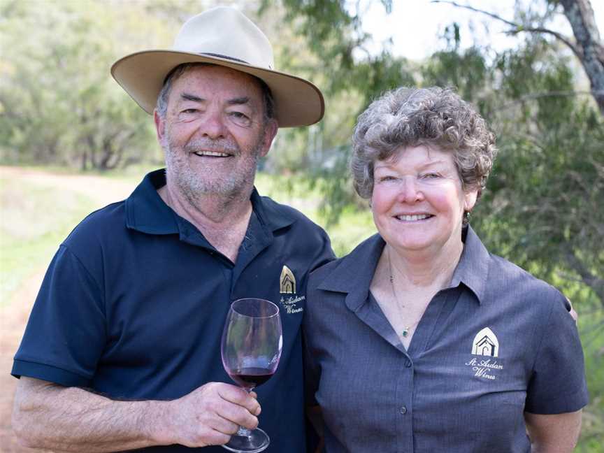 St Aidan Wines owners Phil and Mary Smith