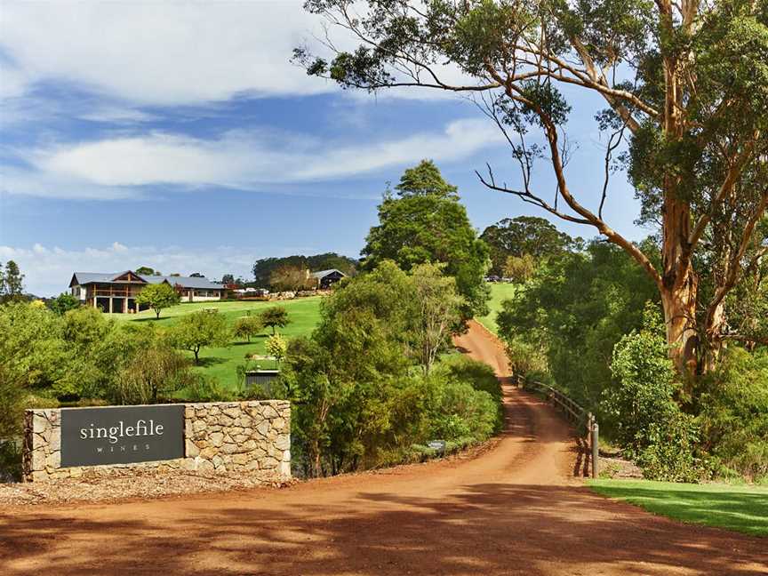 Singlefile Wines Cellar Door is located at 90 Walter Road in Denmark, Great Southern