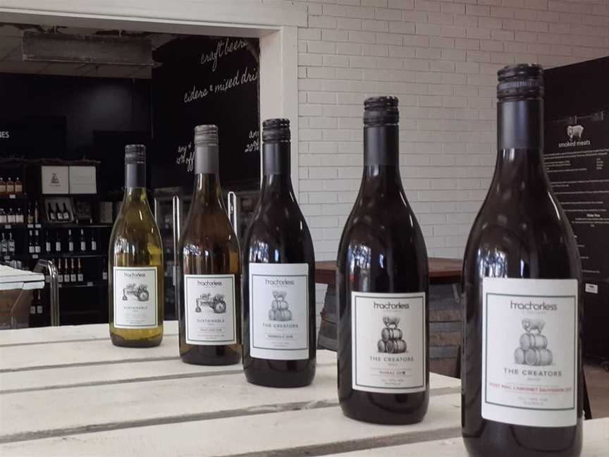 A small selection of Tractorless Vineyard's wines.