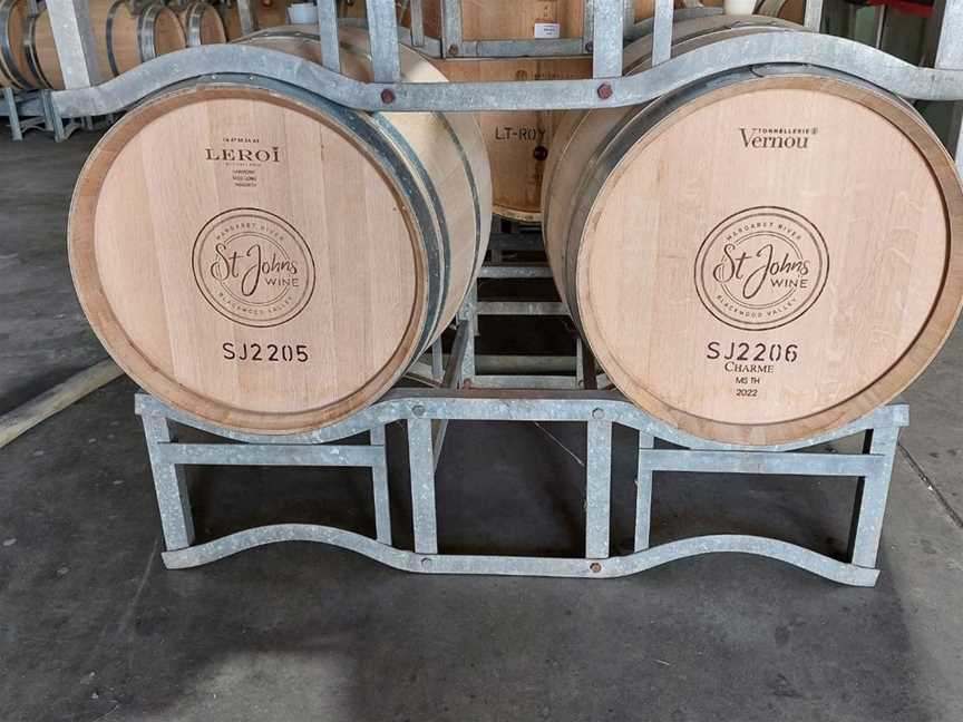 Barrels at winery