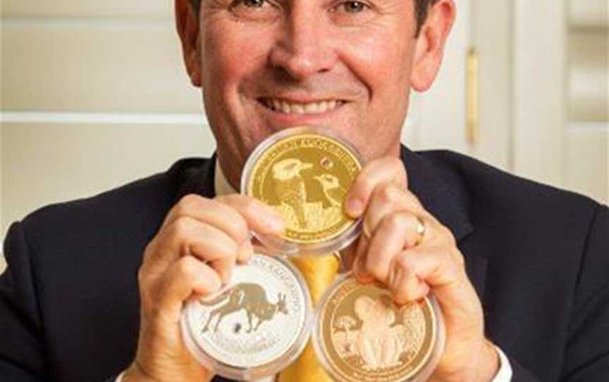 Australian Premier promotes the $1.8 million dollar coin