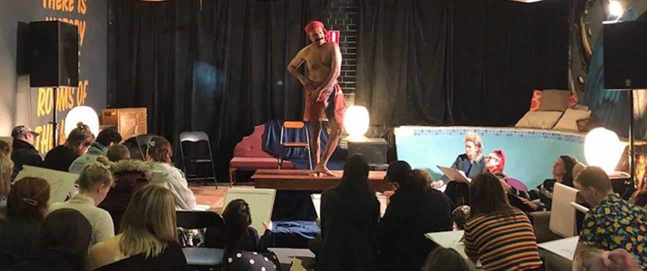 Nude life drawing art sessions on Wednesday evening in Subiaco