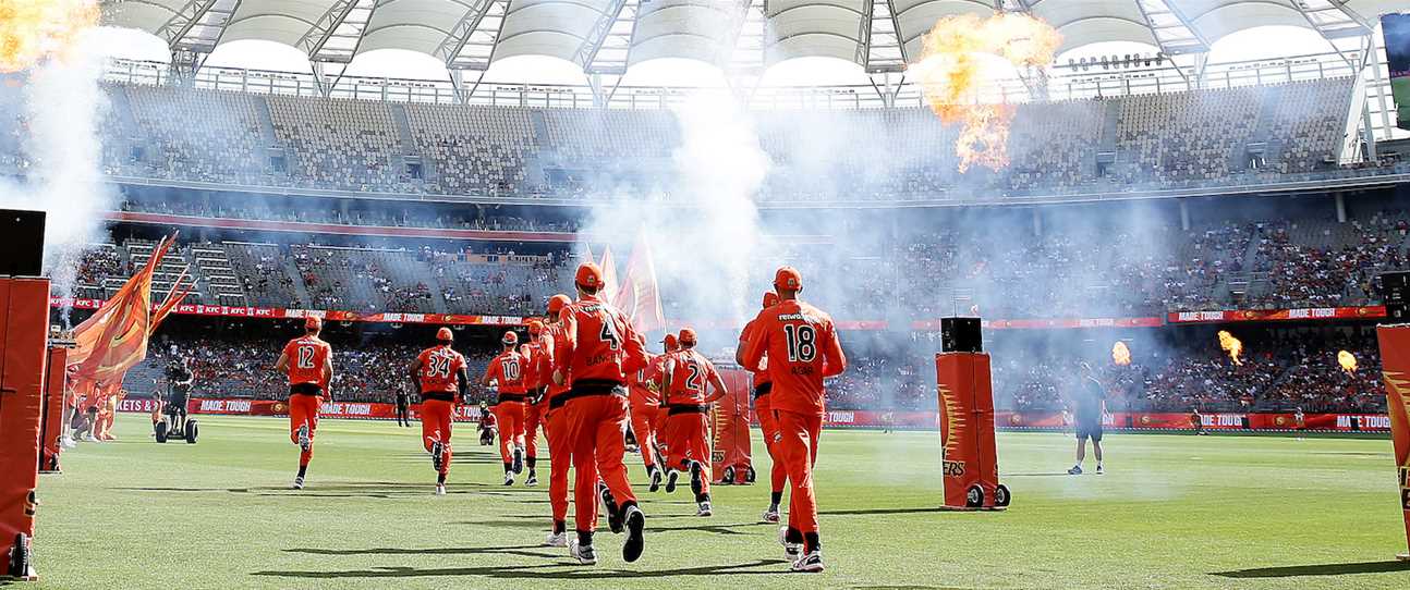 PERTH, AUSTRALIA - JANUARY 24: Liam Livingstone of the Scorchers bats during the Big Bash League match between the Perth Scorchers and the Adelaide Strikers at Optus Stadium on January 24, 2020 in Perth, Australia. (Photo by Paul Kane/Getty Images)