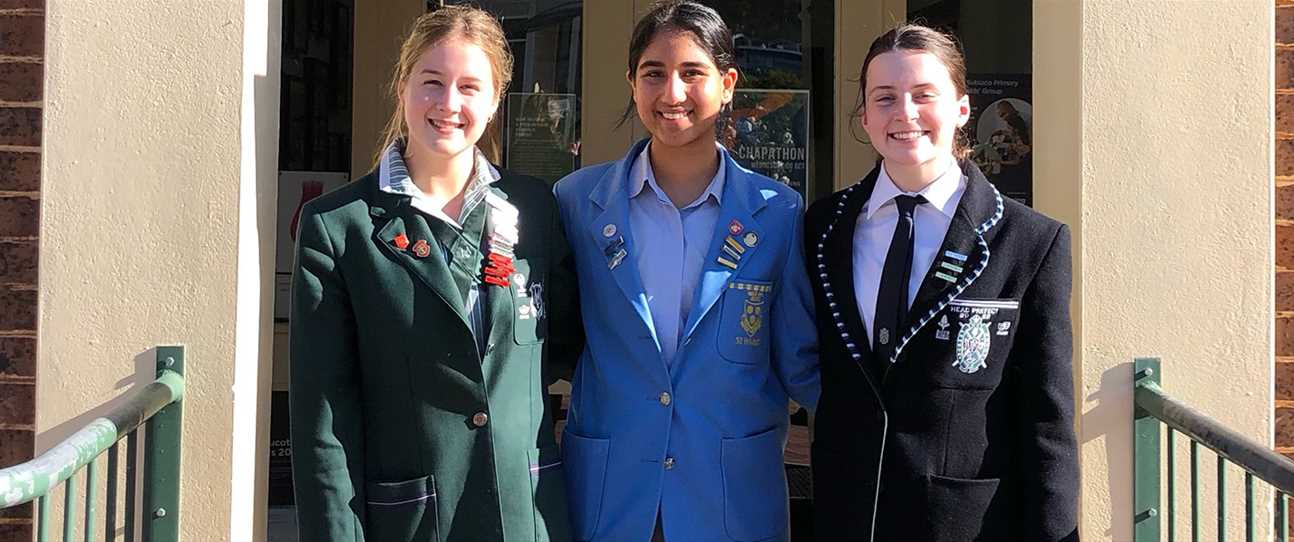2022 head girls for MLC, PLC and St Hilda's are all from Subiaco Primary