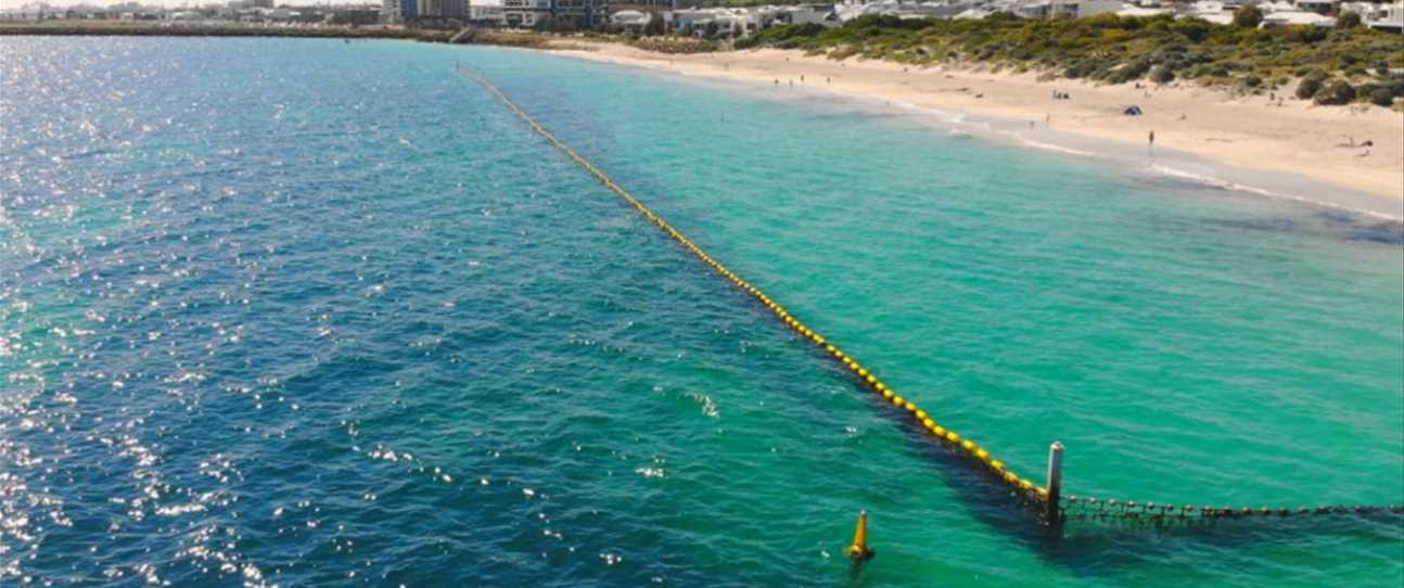 Shark nets on the beaches of Perth and WA's southwest